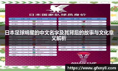 日本足球明星的中文名字及其背后的故事与文化意义解析